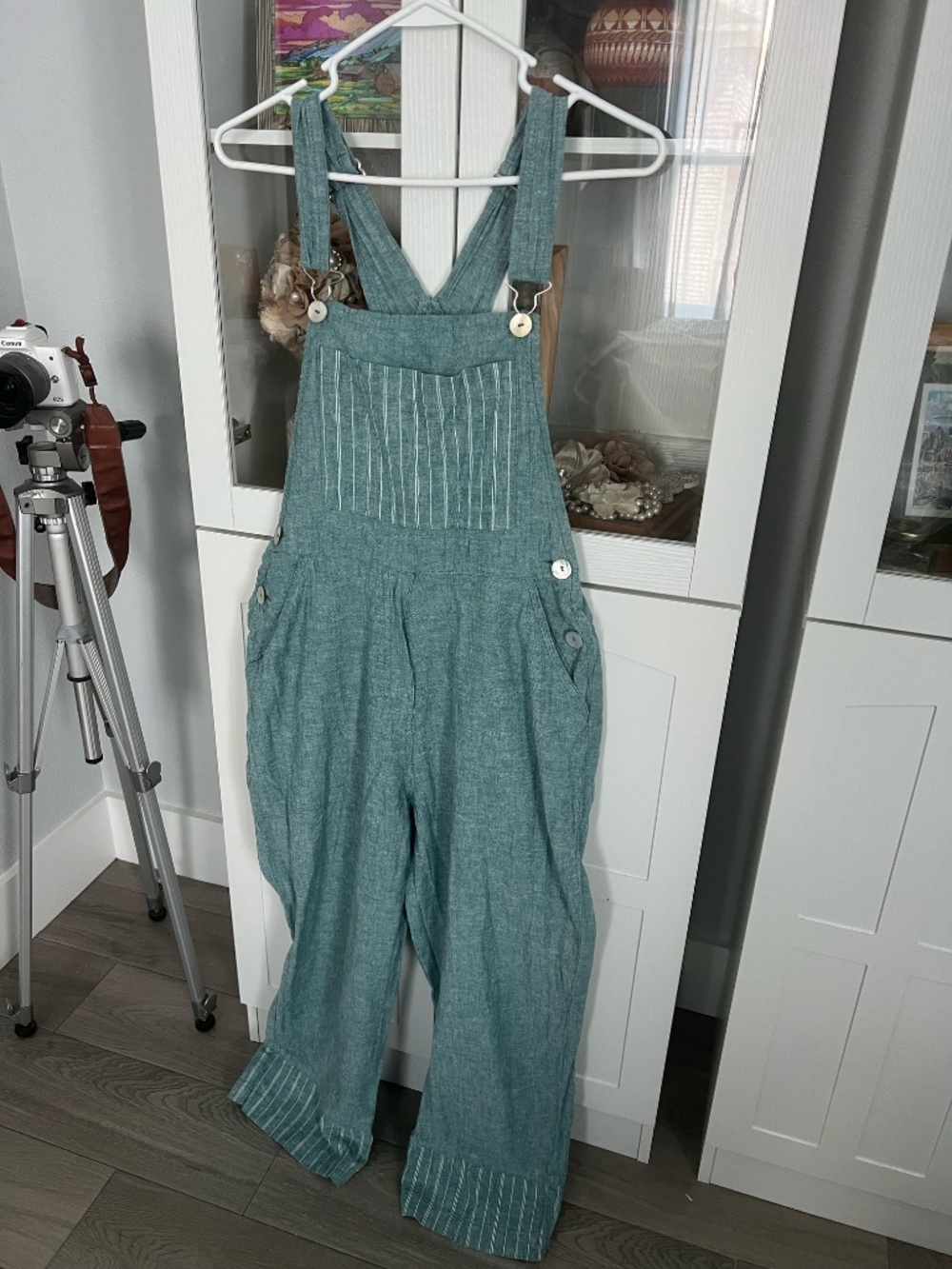 Handmade in CO, Goddess Gear overalls, made with hemp + organic cotton, Size M